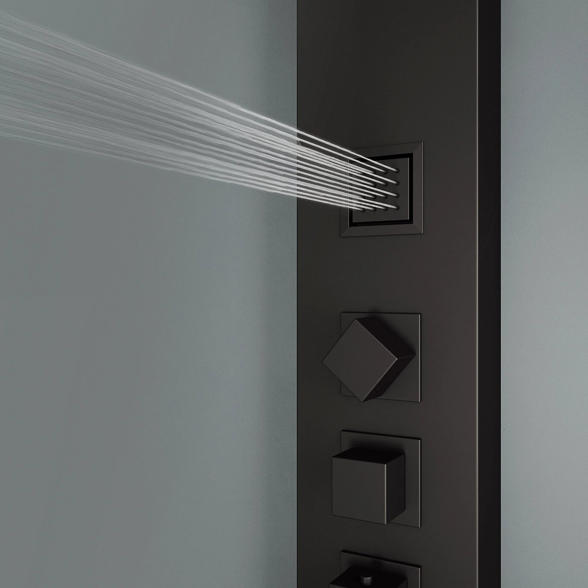 VIGO - Davidson Rector 2-Jet Shower Panel System In Matte Black Finish Model# VG08012MB