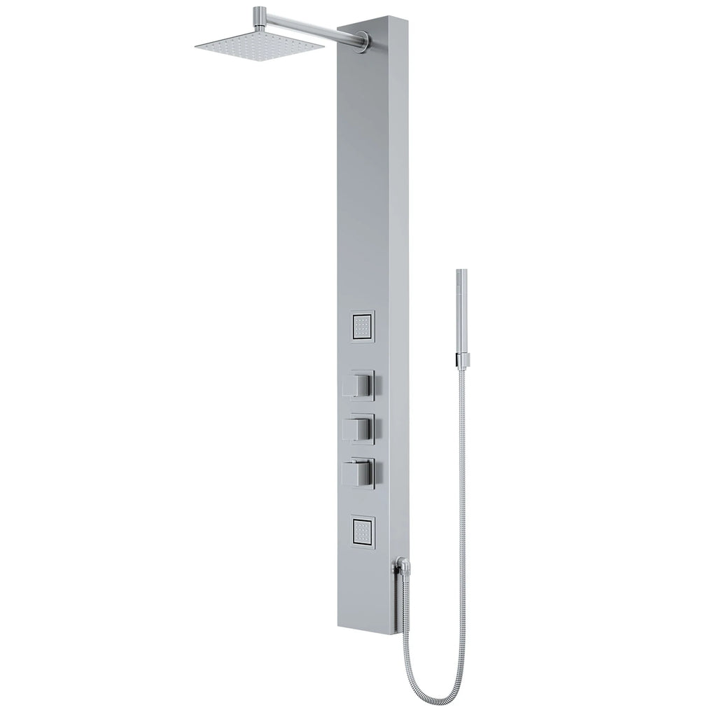 VIGO - Davidson Rector 2-Jet Shower Panel System In Stainless Steel Model# VG08012ST