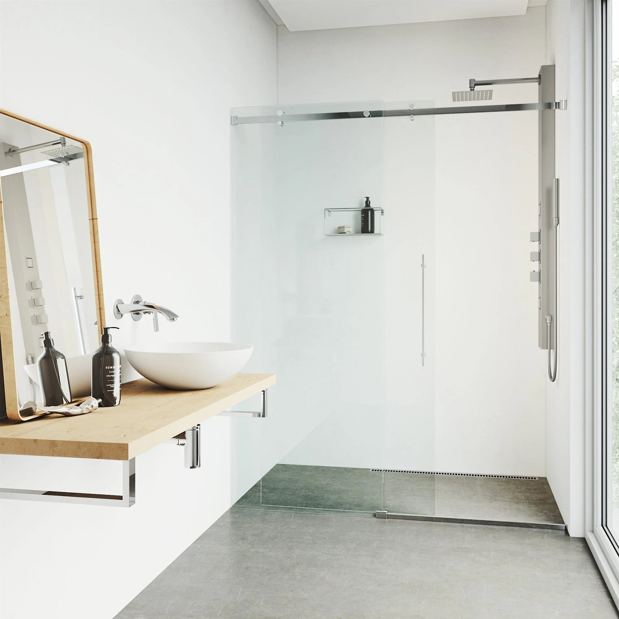VIGO - Davidson Rector 2-Jet Shower Panel System In Stainless Steel Model# VG08012ST
