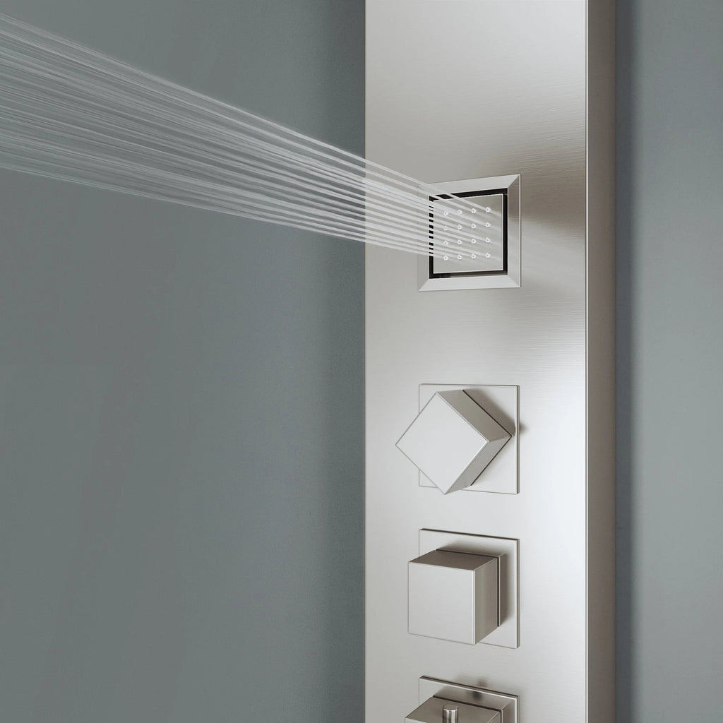 VIGO - Davidson Rector 2-Jet Shower Panel System In Stainless Steel Model# VG08012ST