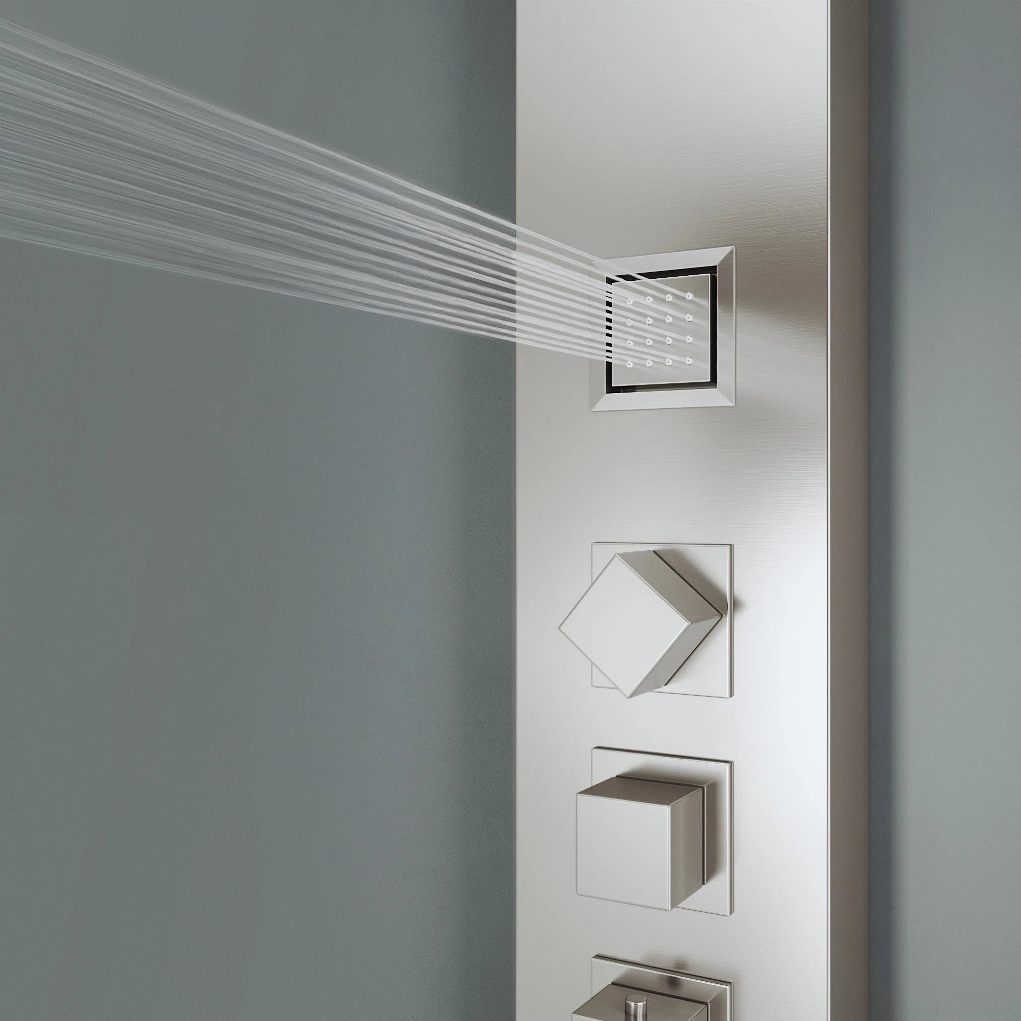 VIGO - Davidson Rector 2-Jet Shower Panel System In Stainless Steel Model# VG08012ST