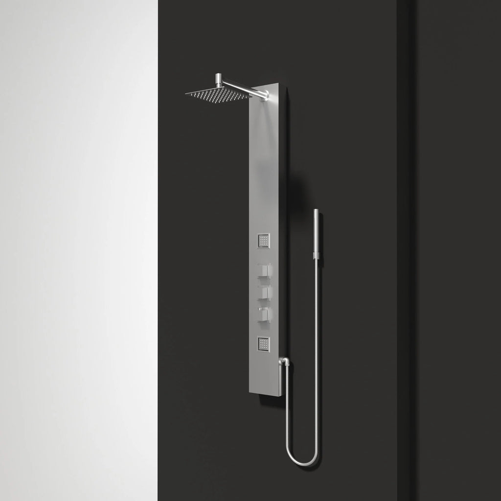 VIGO - Davidson Rector 2-Jet Shower Panel System In Stainless Steel Model# VG08012ST