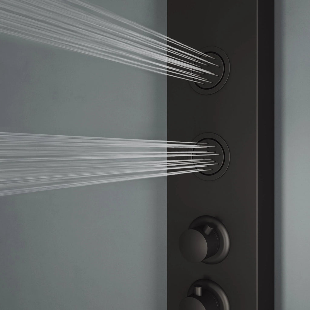 VIGO - Elan Ellington 4-Jet Shower Panel System In Matte Black Model# VG08013MB