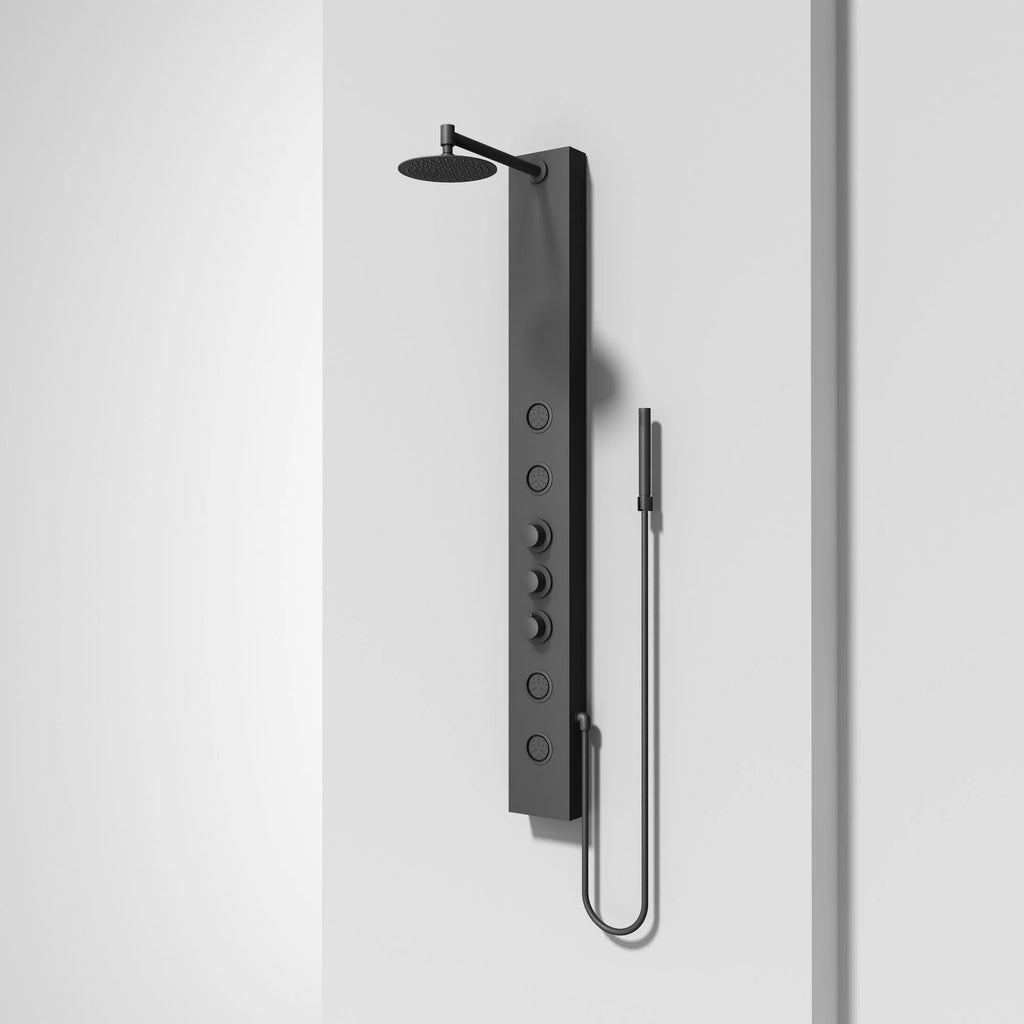 VIGO - Elan Ellington 4-Jet Shower Panel System In Matte Black Model# VG08013MB