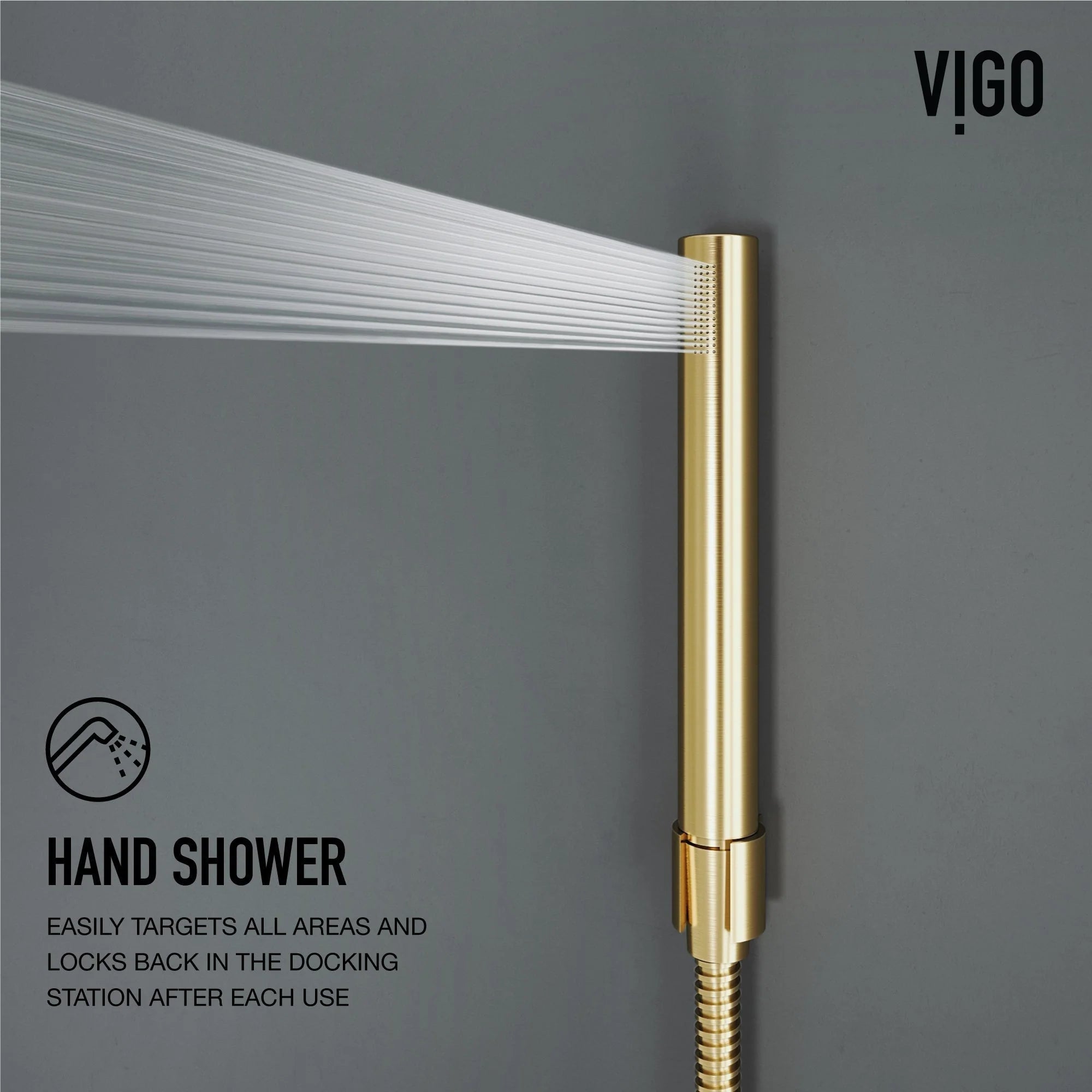 VIGO - Elan Ellington 4-Jet Shower Panel System In Matte Brushed Gold Model# VG08013MG