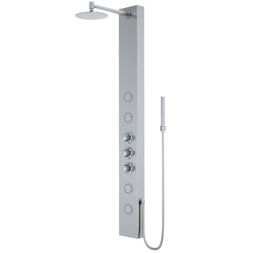 VIGO - Elan Ellington 4-Jet Shower Panel System In Stainless Steel Model# VG08013ST