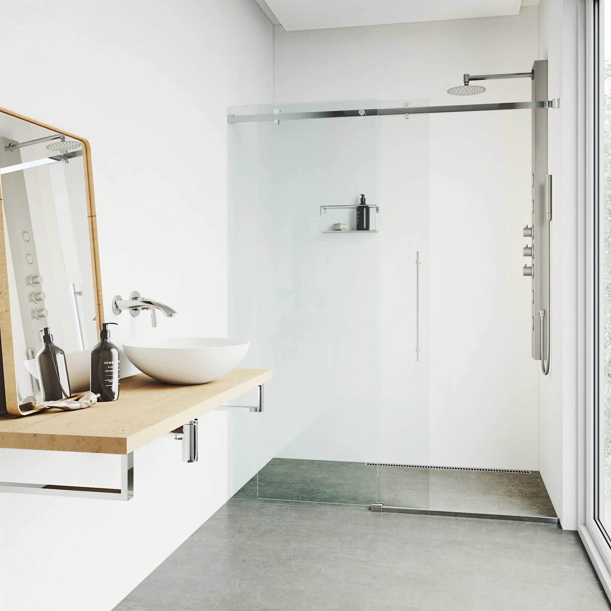 VIGO - Elan Ellington 4-Jet Shower Panel System In Stainless Steel Model# VG08013ST
