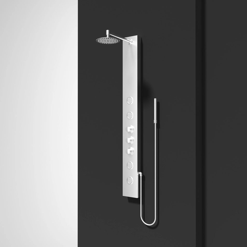 VIGO - Elan Ellington 4-Jet Shower Panel System In Stainless Steel Model# VG08013ST