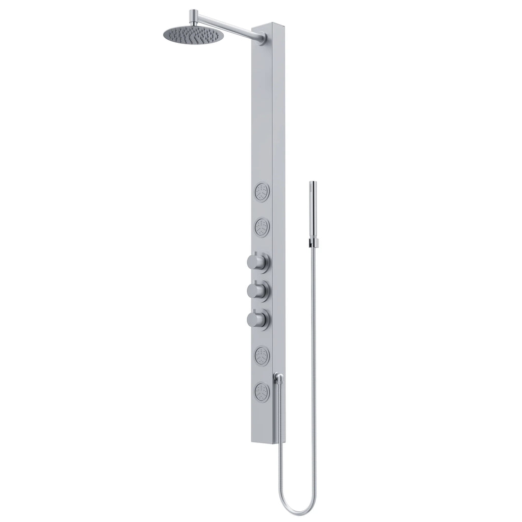 VIGO - ELAN Sutton 4-Jet Shower Panel System In Stainless Steel Model# VG08018ST