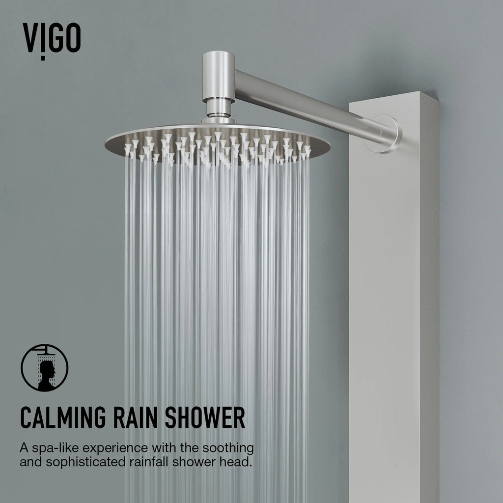 VIGO - ELAN Sutton 4-Jet Shower Panel System In Stainless Steel Model# VG08018ST