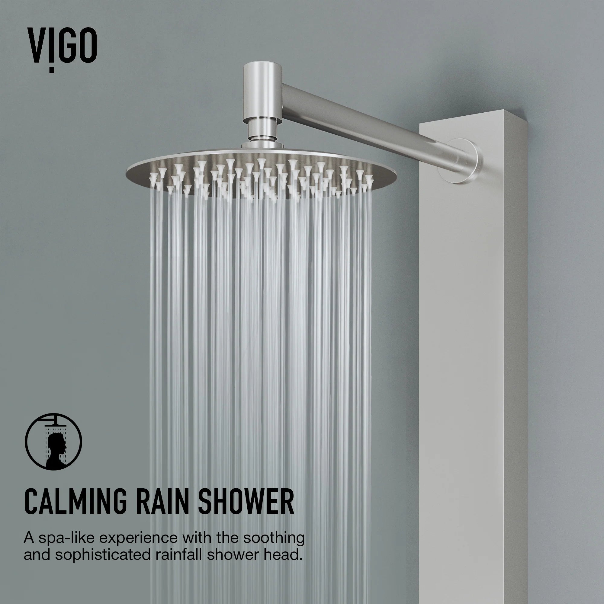 VIGO - ELAN Sutton 4-Jet Shower Panel System In Stainless Steel Model# VG08018ST
