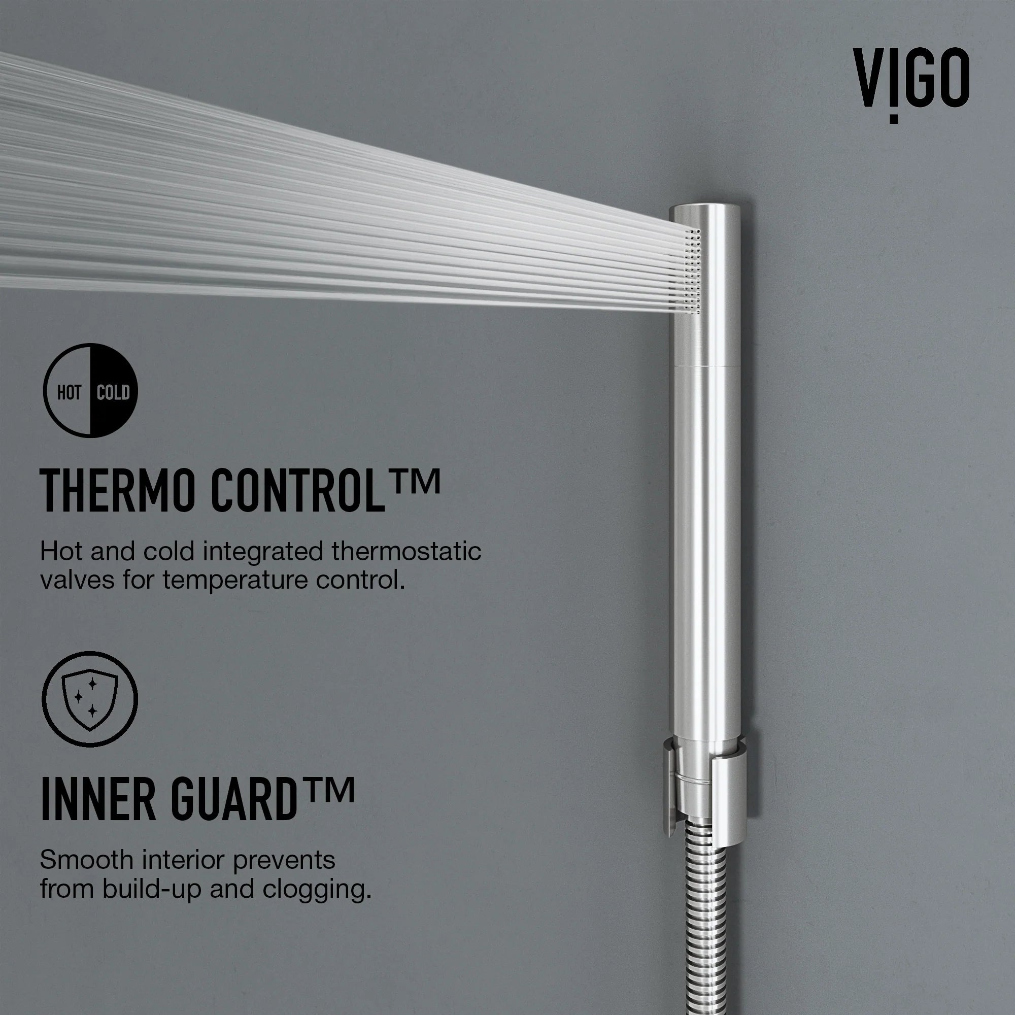 VIGO - ELAN Sutton 4-Jet Shower Panel System In Stainless Steel Model# VG08018ST
