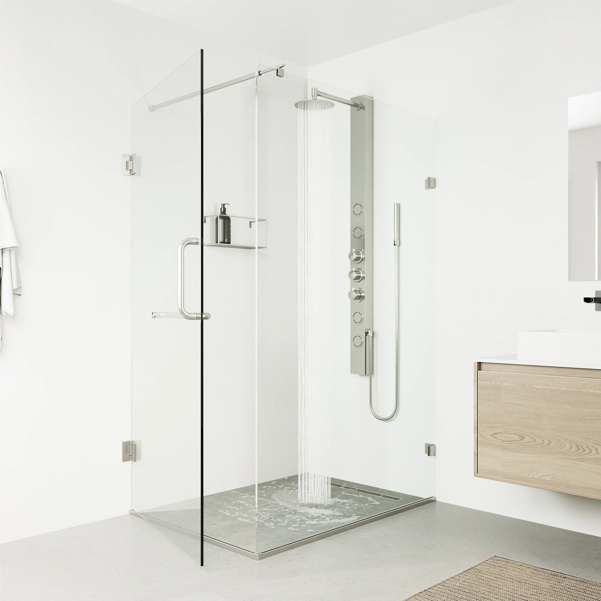 VIGO - ELAN Sutton 4-Jet Shower Panel System In Stainless Steel Model# VG08018ST