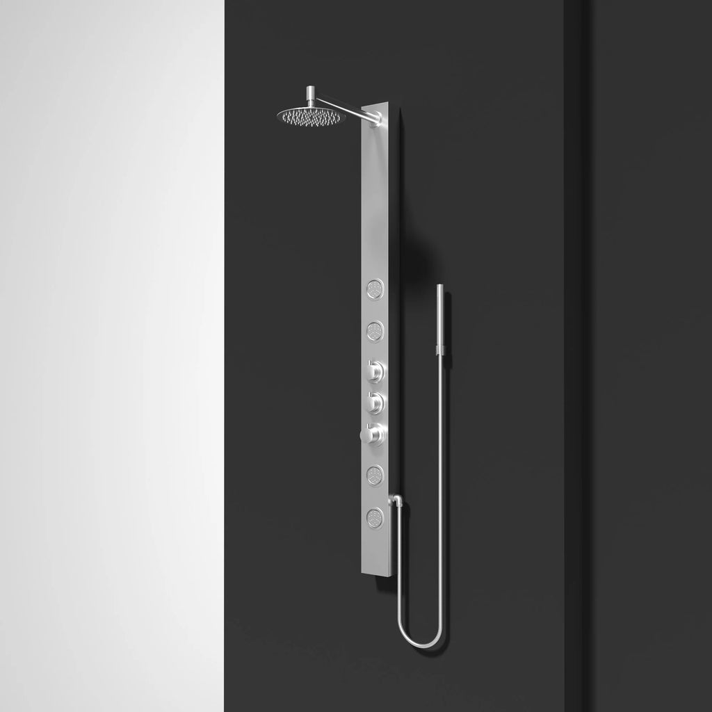 VIGO - ELAN Sutton 4-Jet Shower Panel System In Stainless Steel Model# VG08018ST