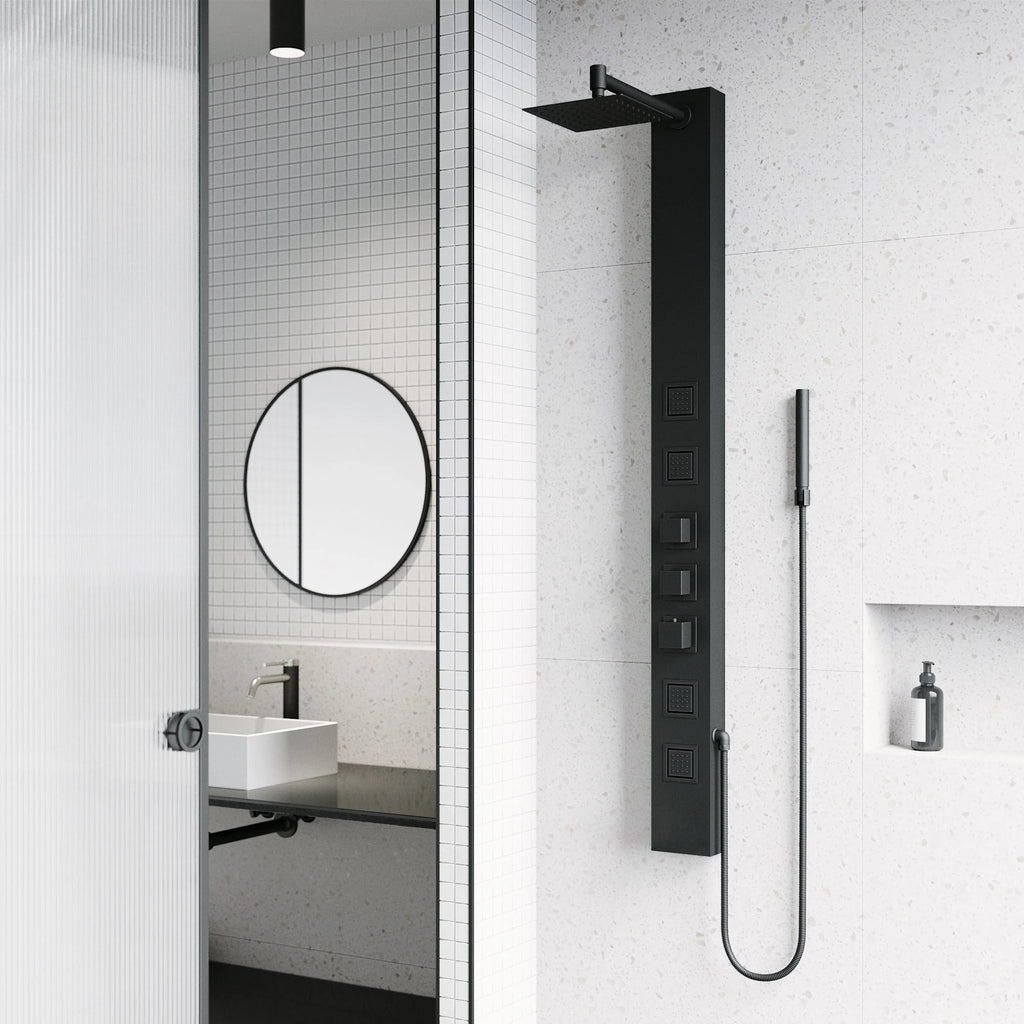 VIGO - Davidson Sutton 4-Jet Shower Panel System In Matte Black Model# VG08021MB