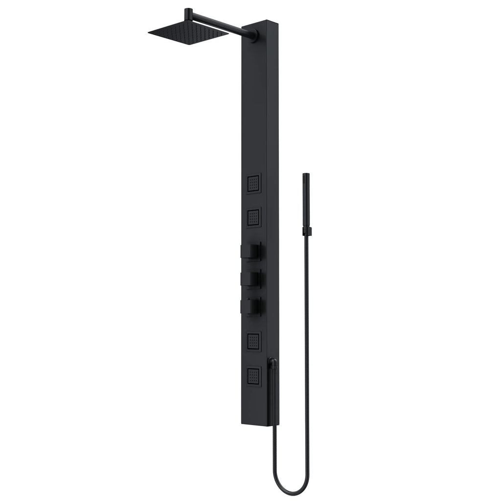 VIGO - Davidson Sutton 4-Jet Shower Panel System In Matte Black Model# VG08021MB