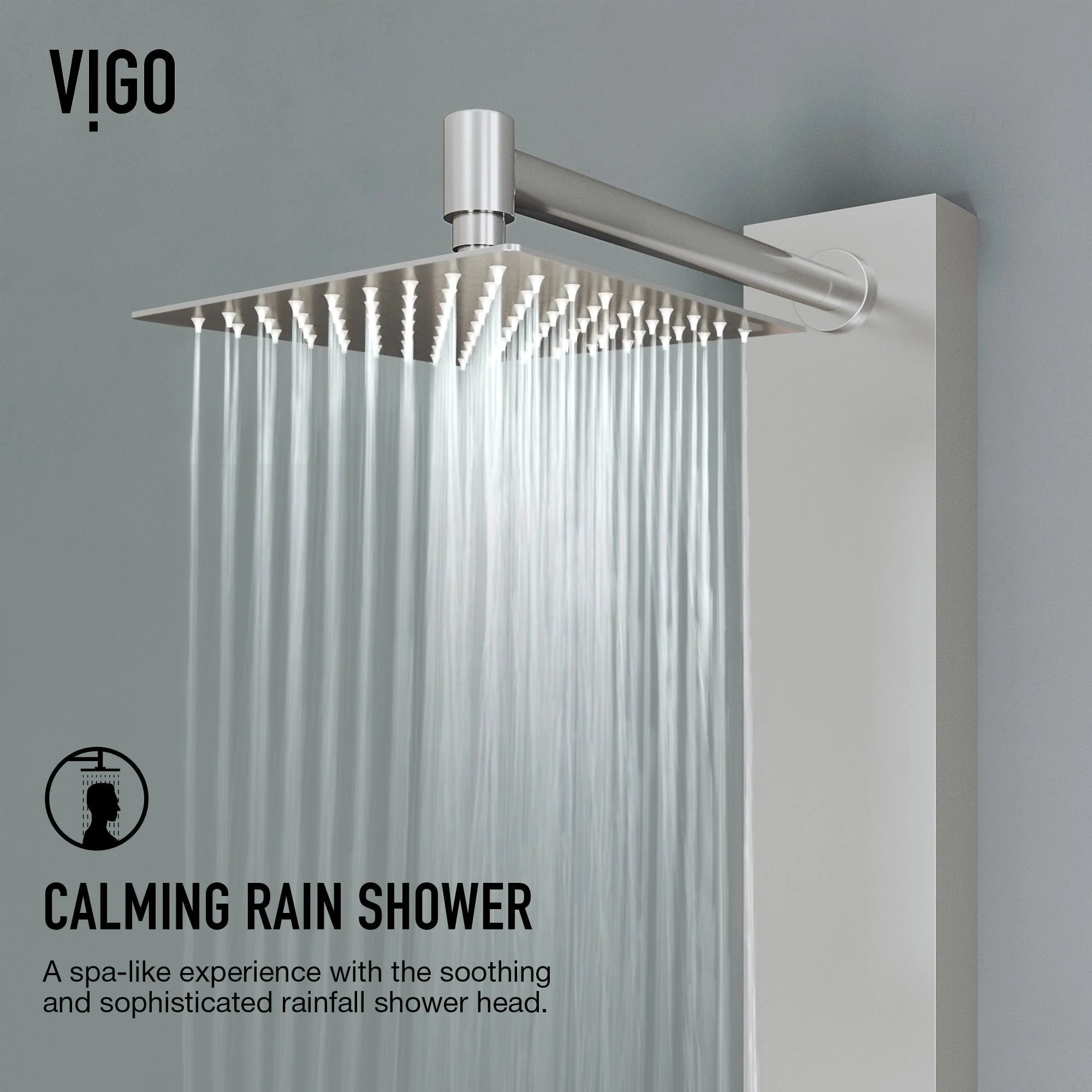 VIGO - Davidson Sutton 4-Jet Shower Panel System In Stainless Steel Model# VG08021ST