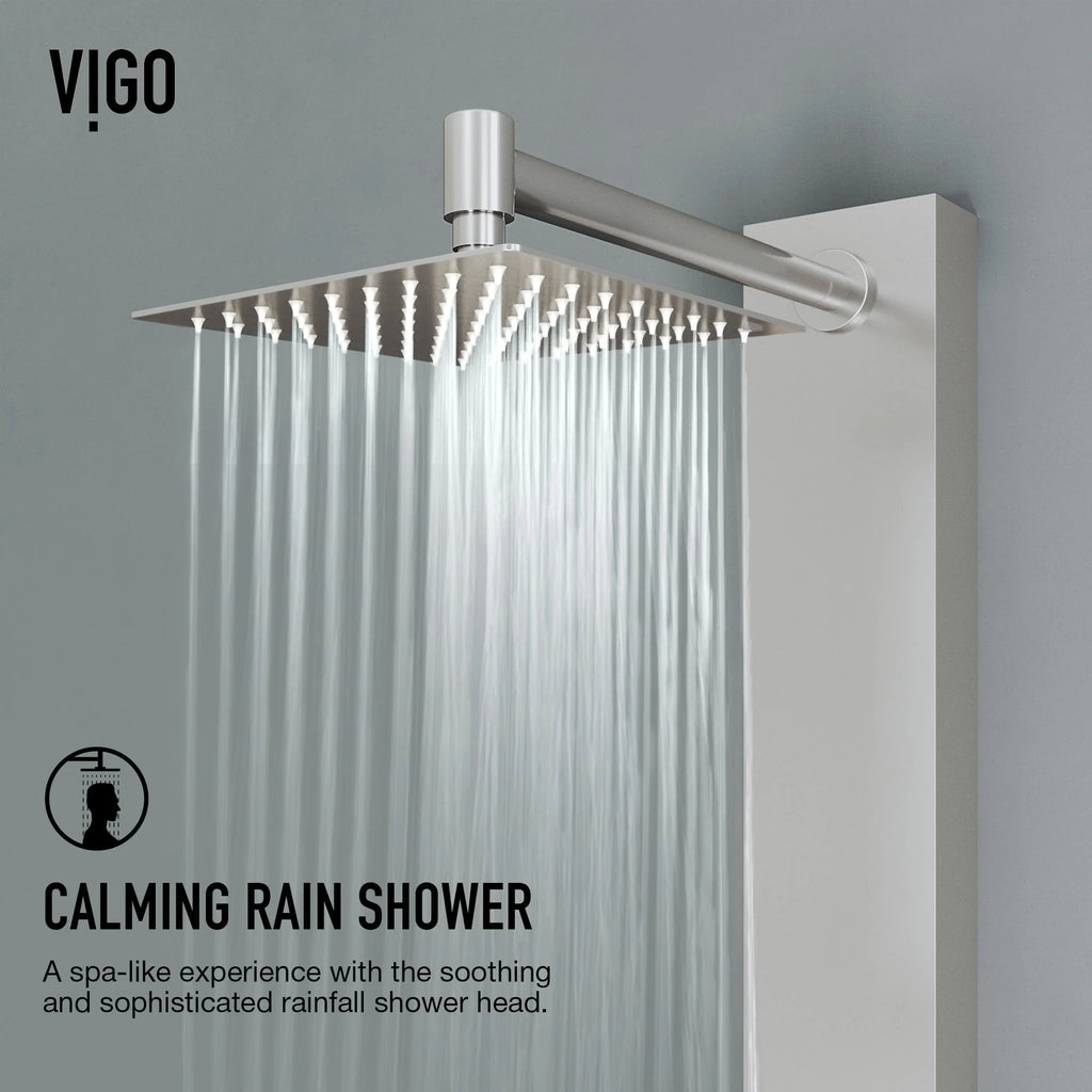 VIGO - Davidson Bowery 4-Jet Shower Panel System With Tub Spout In Stainless Steel Model# VG08023ST